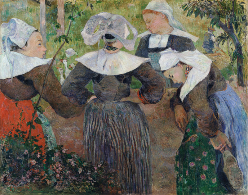 Vier Bretonische Bäuerinnen von Paul Gauguin