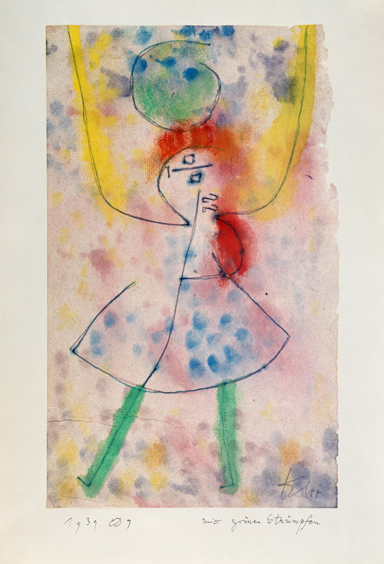 Mit grünen Strümpfen von Paul Klee