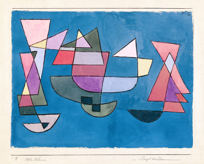 Segelschiffe, 1927, 225. von Paul Klee