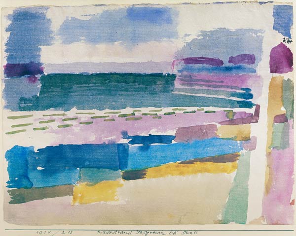 Badestrand St. Germain bei Tunis, 1914 von Paul Klee