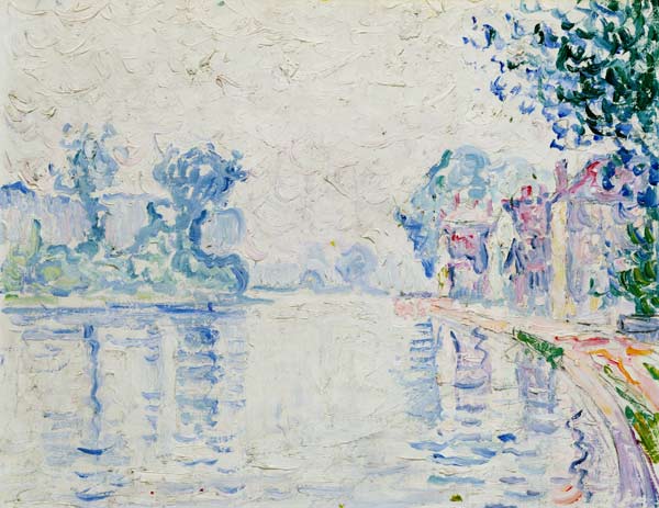 Die Seine bei Samois (aus einer Serie von 4 Studien) von Paul Signac