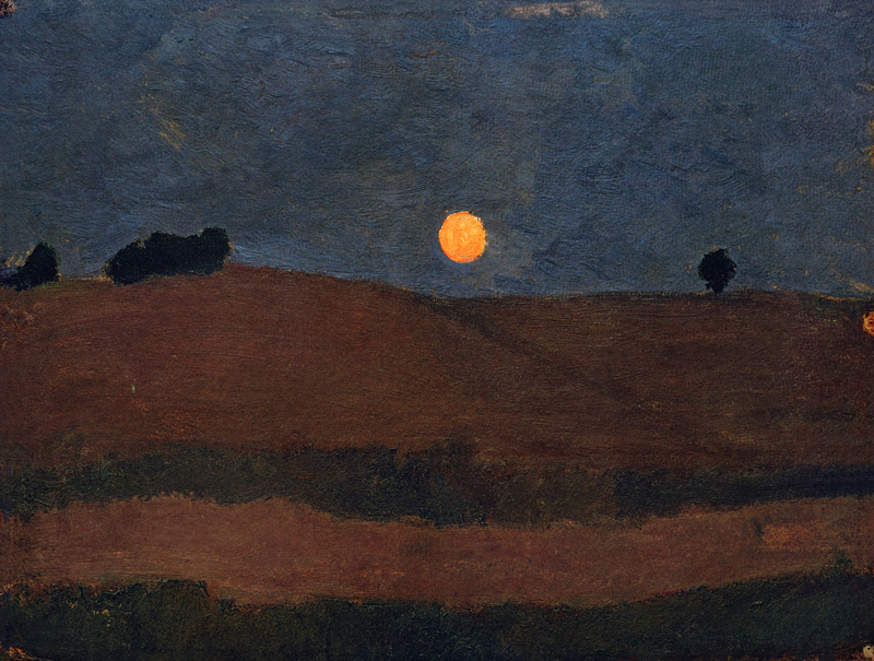 Mond über Landschaft von Paula Modersohn-Becker