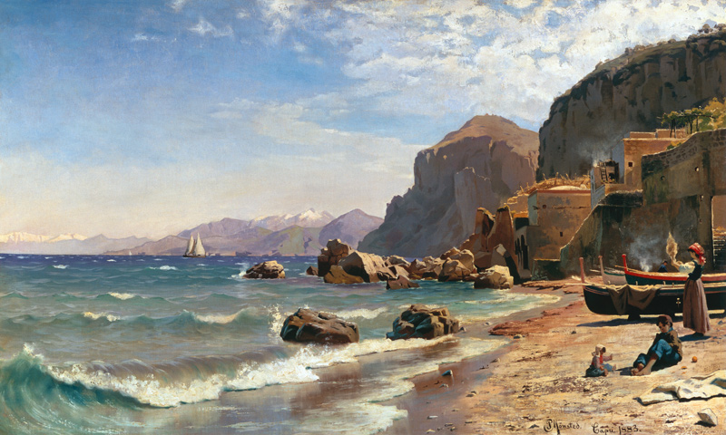 Strand auf Capri von Peder Mørk Mønsted