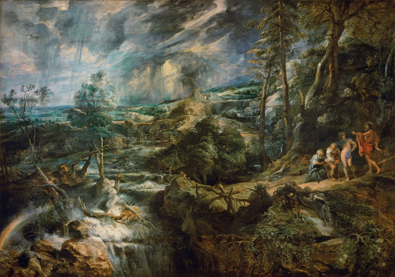 Landscape with Philemon and Baucis c.1625 von Peter Paul Rubens