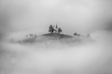 On the top of the hill