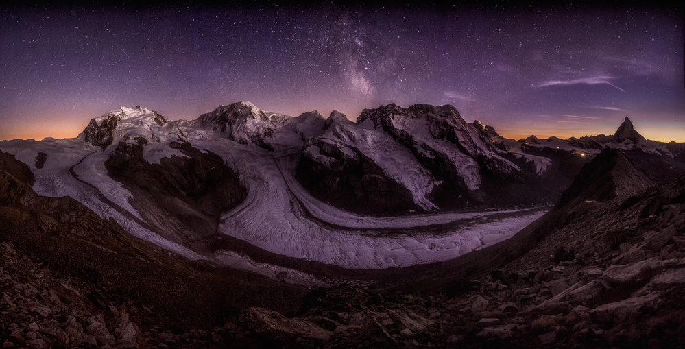 Sparkling night over the Monte Rosa massive von Peter Svoboda MQEP