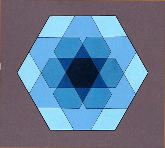 Overlaying Hexagons, 2009 von Peter Hugo  McClure