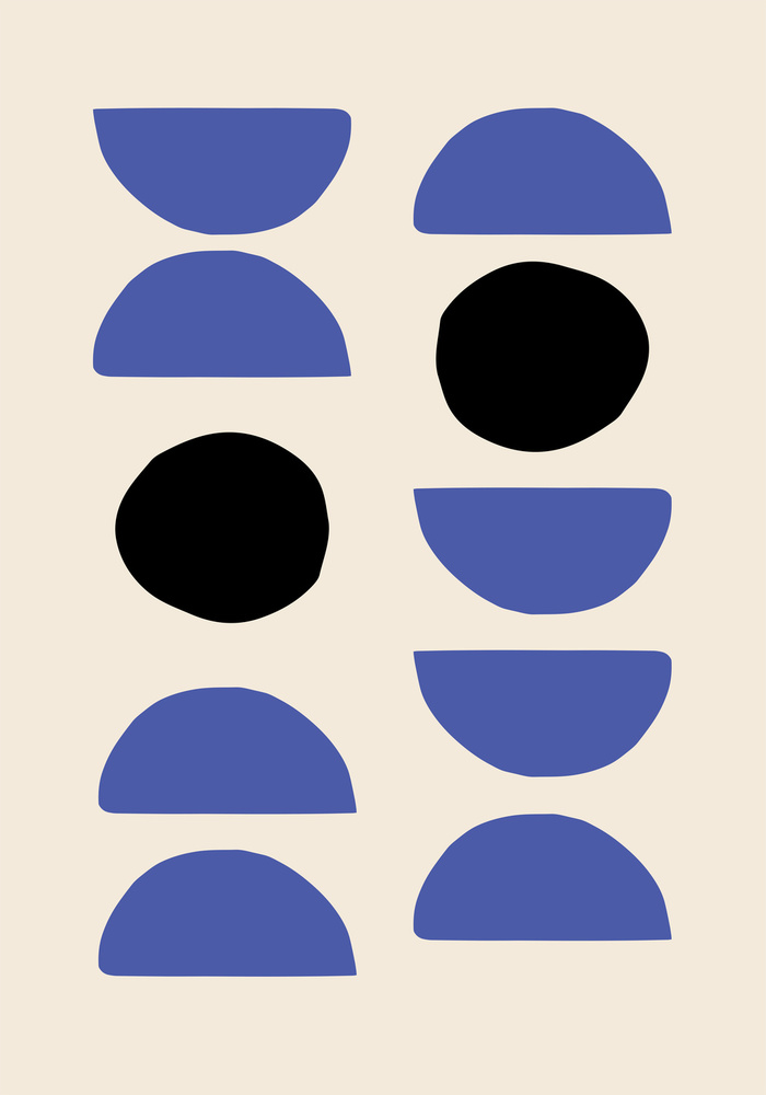 Blue Shapes von Pictufy Studio