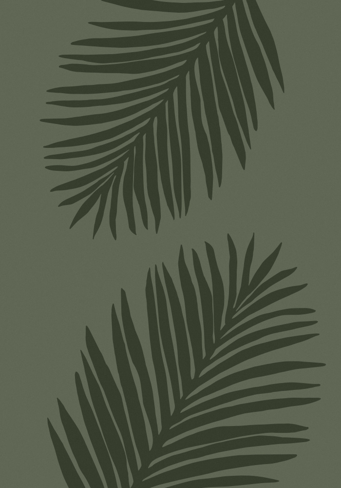 PALM LEAF 05 ALL GREEN von Pictufy Studio