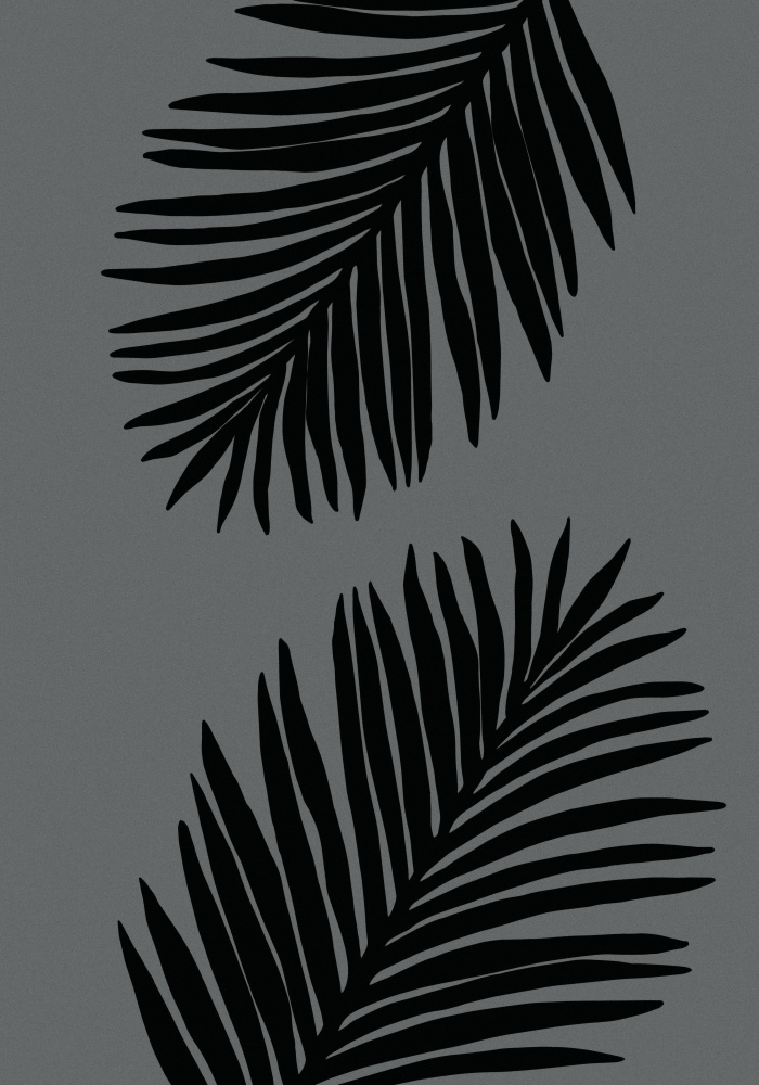 Palm Leaf Gray 02 von Pictufy Studio