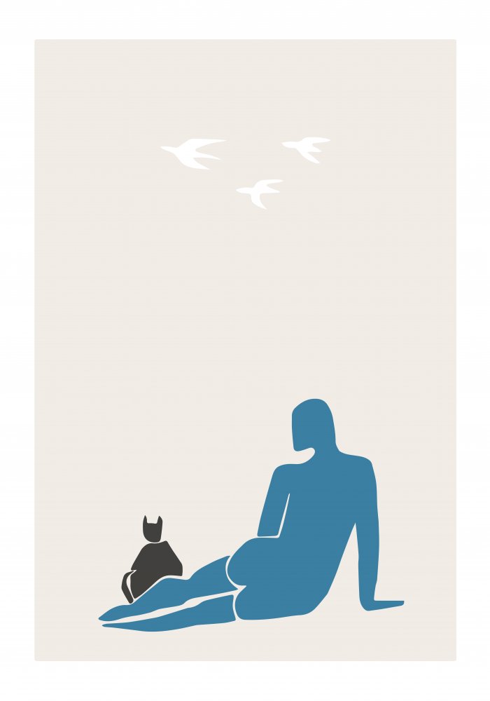 Woman and Cat von Pictufy Studio II