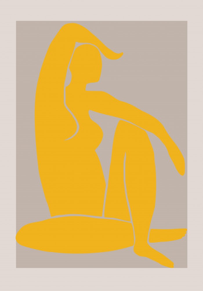 Yellow Figure von Pictufy Studio II