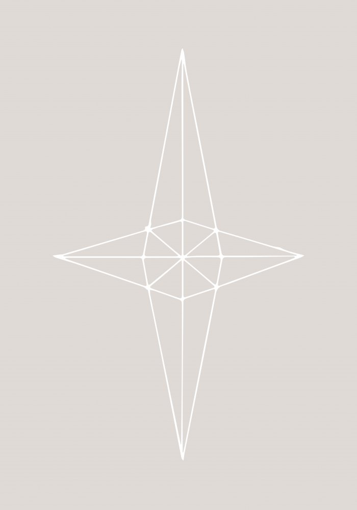 Grid Star Grey von Pictufy Studio II