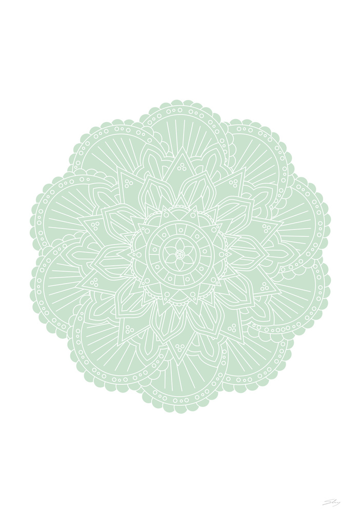 Mandala Green von Pictufy Studio II