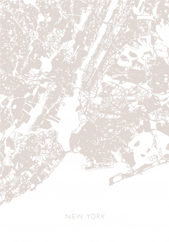 New York Map von Pictufy Studio II