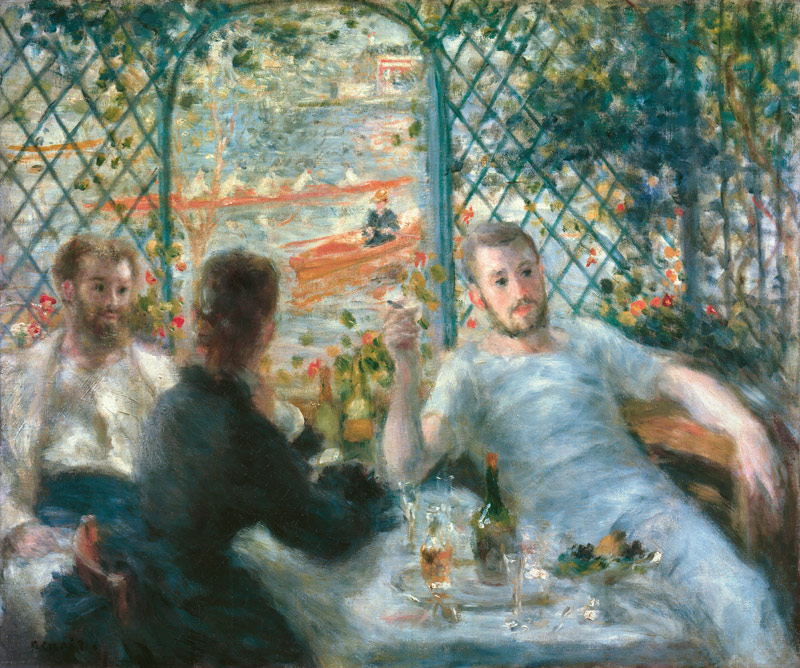 Die Mahlzeit im Restaurant Fournaise (Das Mittagessen der Ruderer) von Pierre-Auguste Renoir