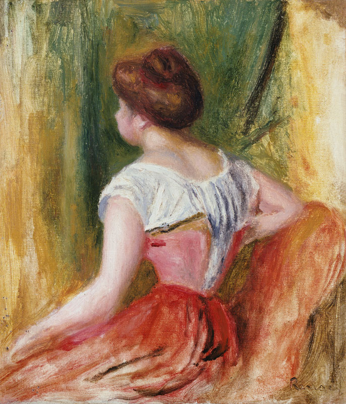 Young Woman Seated von Pierre-Auguste Renoir