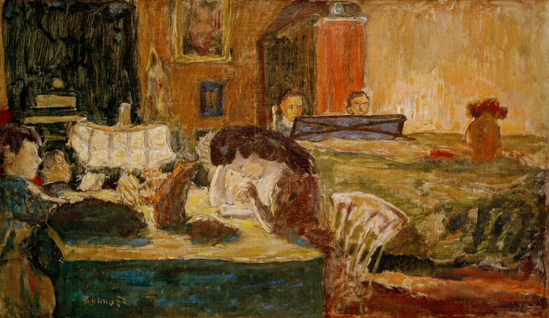 Der Abend im Salon (Familie Terrasse) von Pierre Bonnard