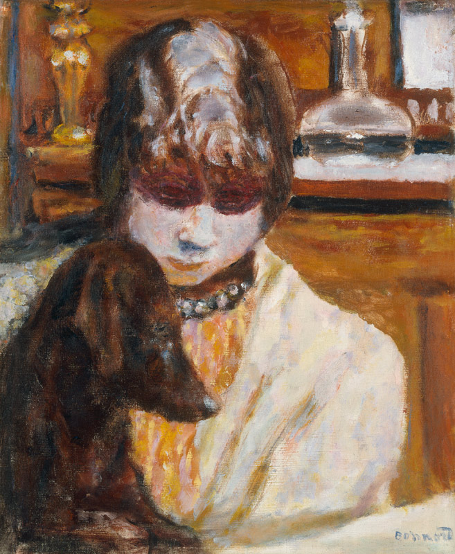 Femme au chien von Pierre Bonnard