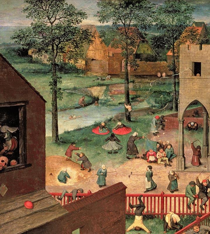 Children''s Games (Kinderspiele), 1560 (detail of 68945) von Pieter Brueghel d. Ä.