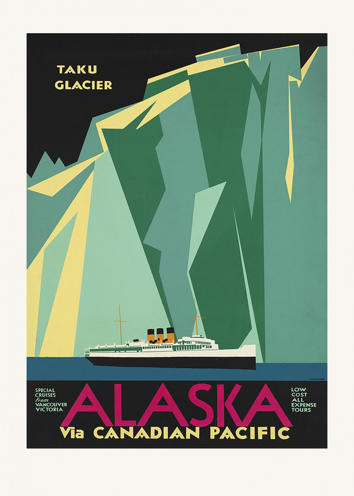 Alaska Via Canadian Pacific. Taku Glacier von Plakatkunst