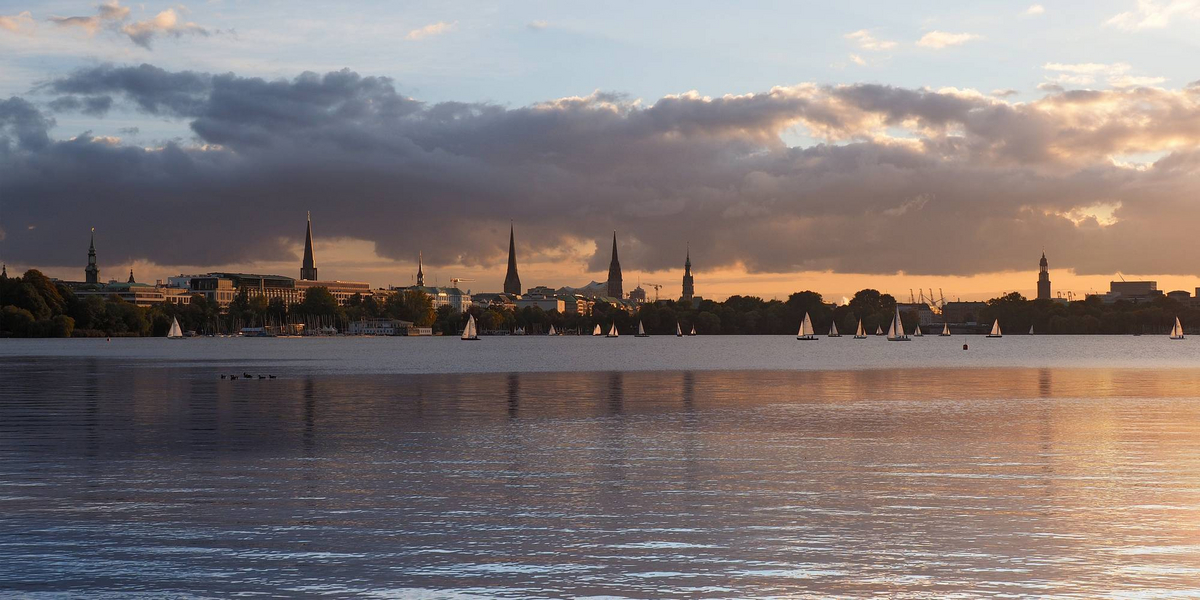 Alster Sunset 0.2 von Regina Porip