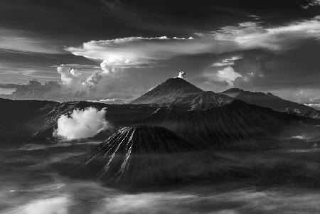 Morning view of Mt Bromo