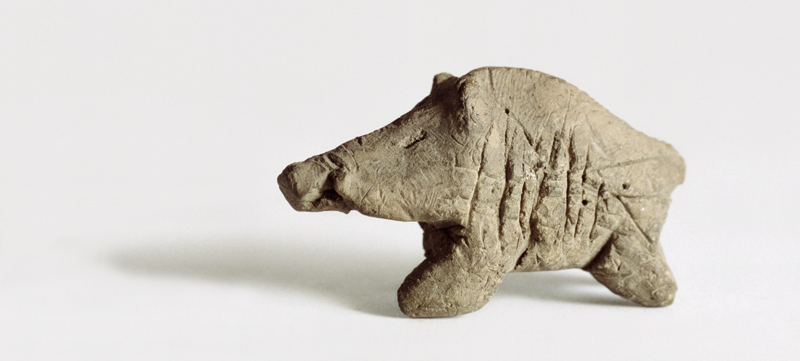 Figurine of a small boar, from Tappeh Sarab, Iran von Prehistoric