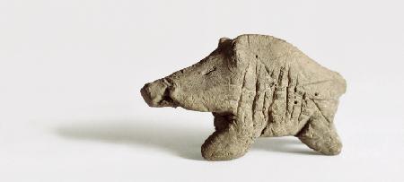 Figurine of a small boar, from Tappeh Sarab, Iran