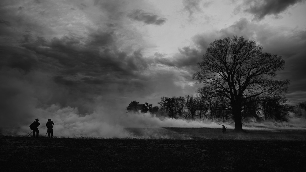 Controlled Fire Burn At Valley Forge Historic Park von Purple Bamboo