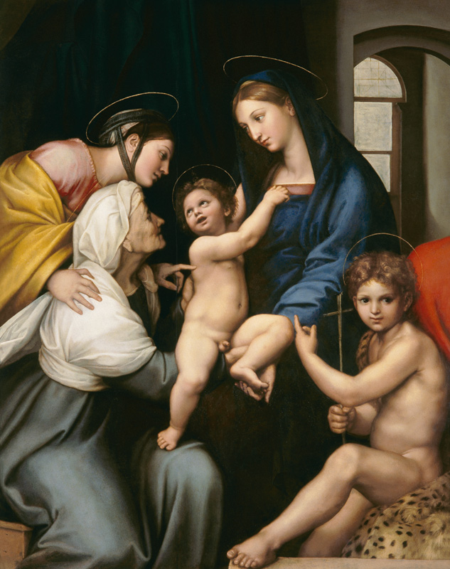 Die Madonna mit dem Fensterrahmen von Raffael - Raffaello Santi