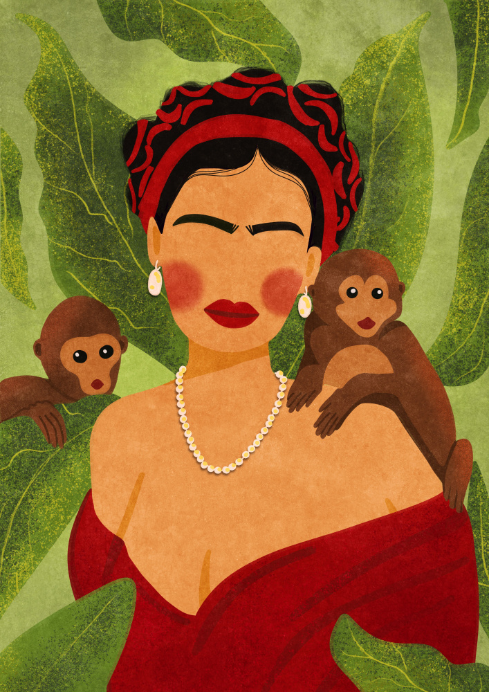 Frida and Monkeys von Raissa Oltmanns