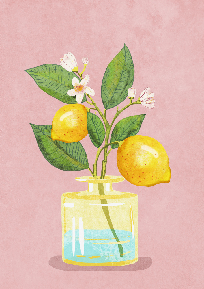 Lemon Bunch In Vase von Raissa Oltmanns