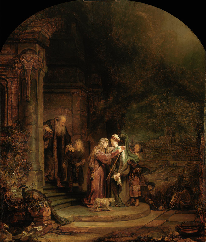 Begegnung von Maria und Elisabeth von Rembrandt van Rijn