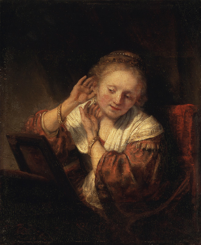 Rembrandt, Frau mit Ohrringen von Rembrandt van Rijn