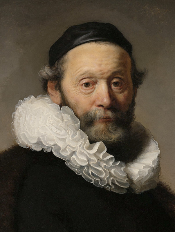 Portrait of Johannes Uyttenbogaert (detail) von Rembrandt van Rijn