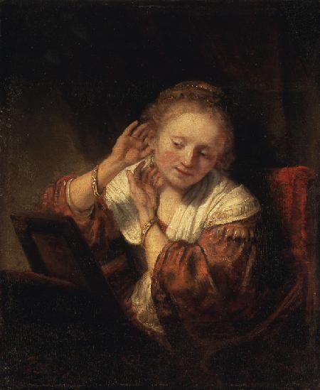 Rembrandt, Frau mit Ohrringen