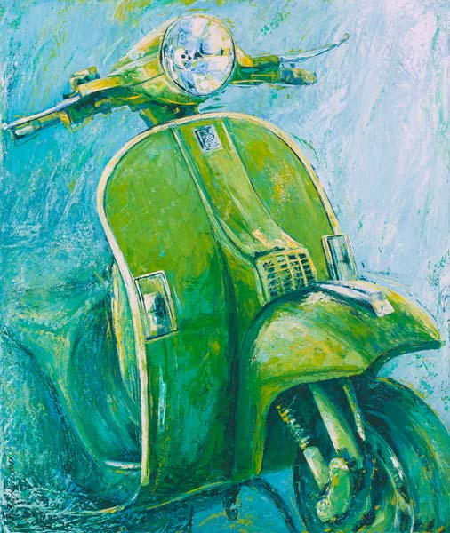 Vespa grün von Renate Berghaus