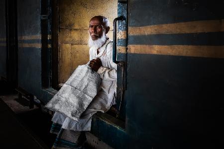 Old Man in Dhada Train