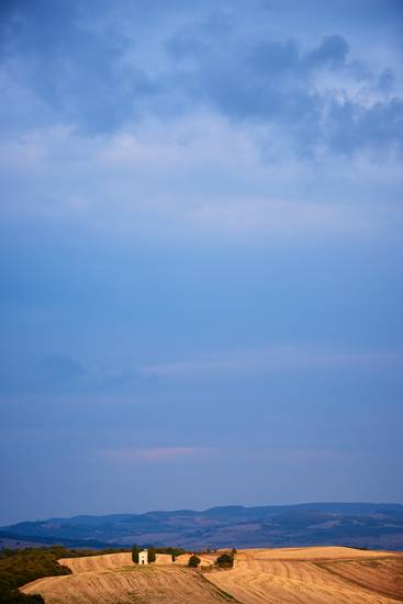 Blick auf die Cappella della Madonna di Vitaleta