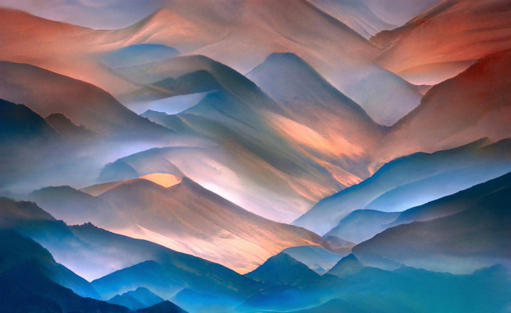 A mountain dreamscape von Robin Wechsler