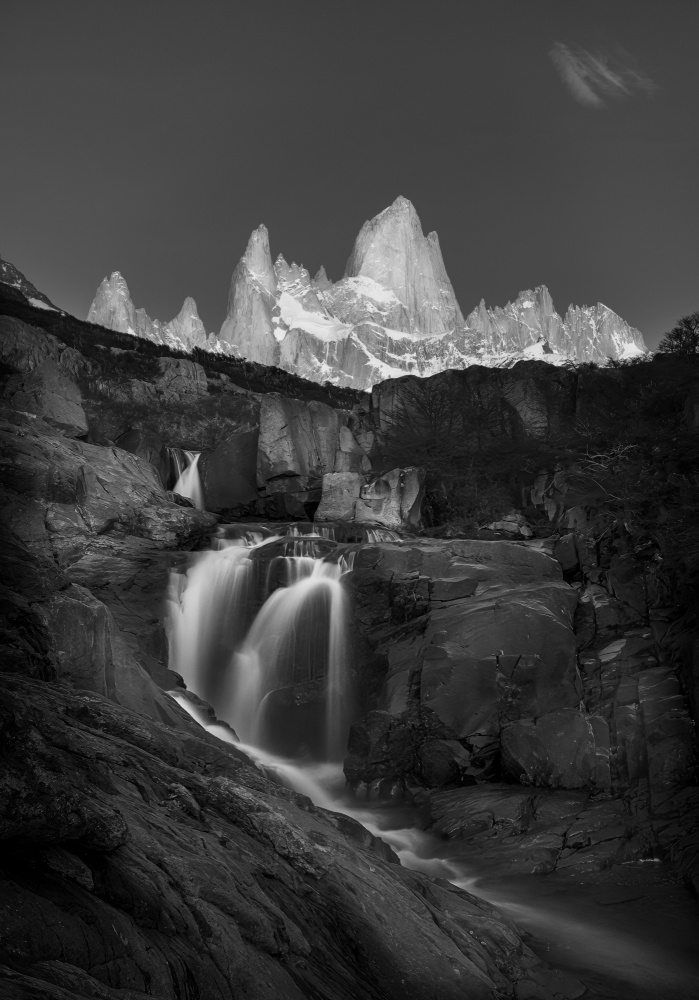 Fitz Roy and Waterfalls von Rong Wei