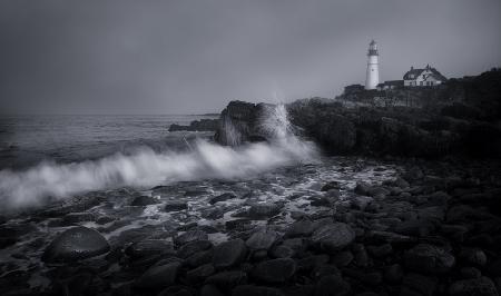 Waves Around The Lighthouse