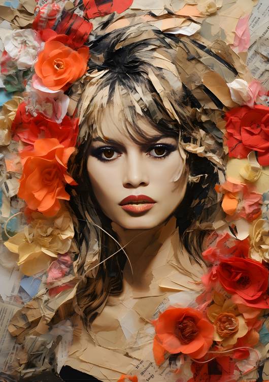 Brigitte Bardot Mixed Media von Rosa Piazza