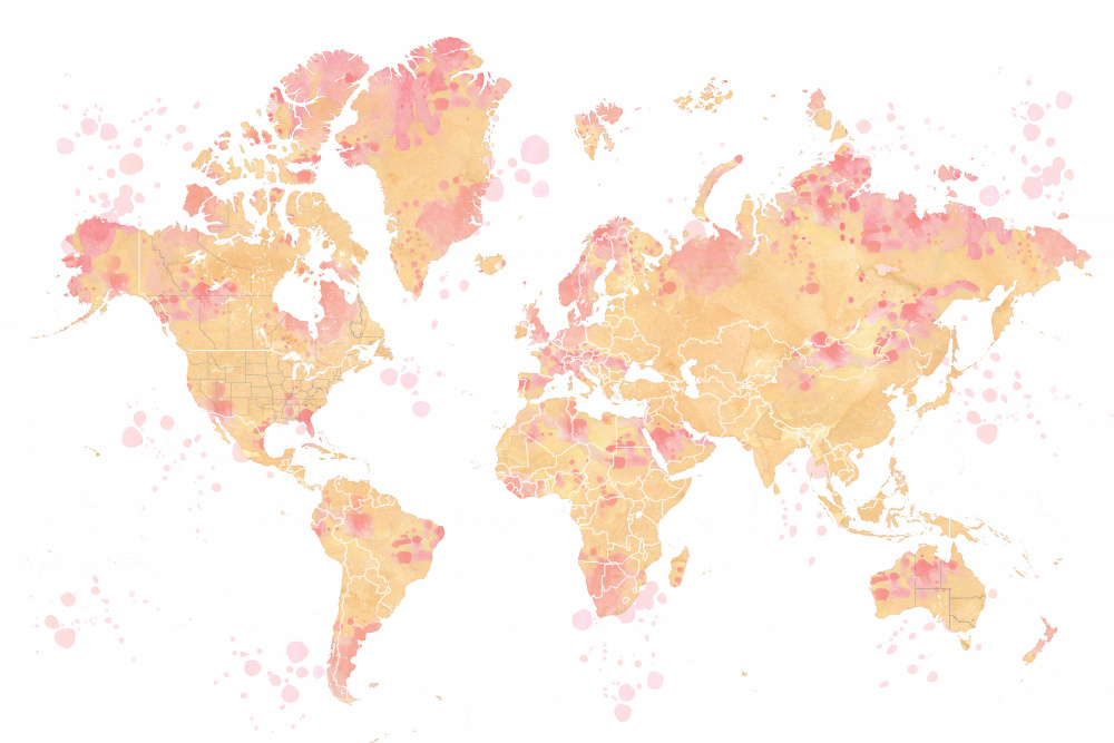 Amanda world map silhouette von Rosana Laiz Blursbyai