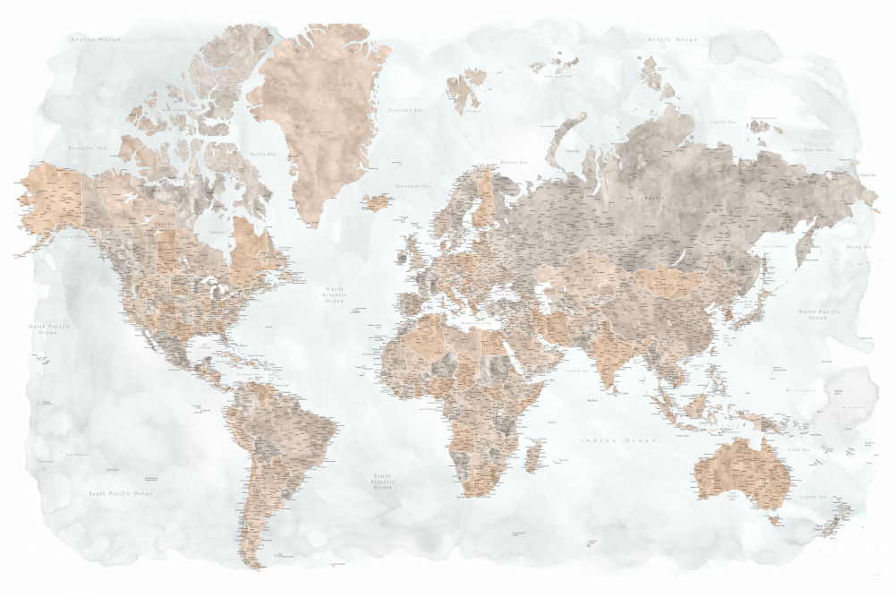 Calista high detail world map von Rosana Laiz Blursbyai