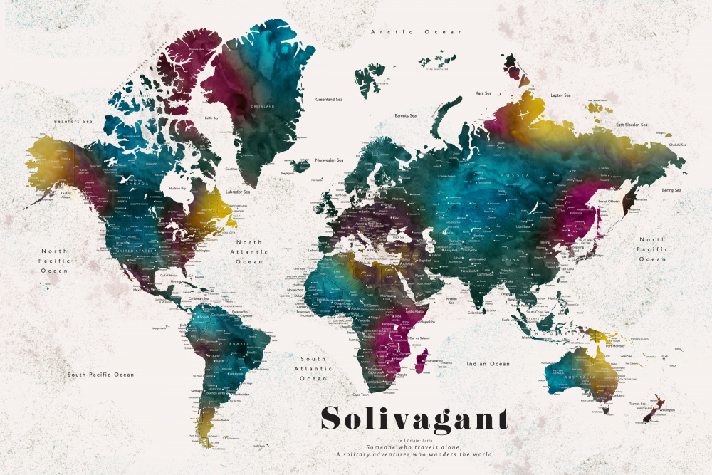 Charleena world map with cities, Solivagant von Rosana Laiz Blursbyai