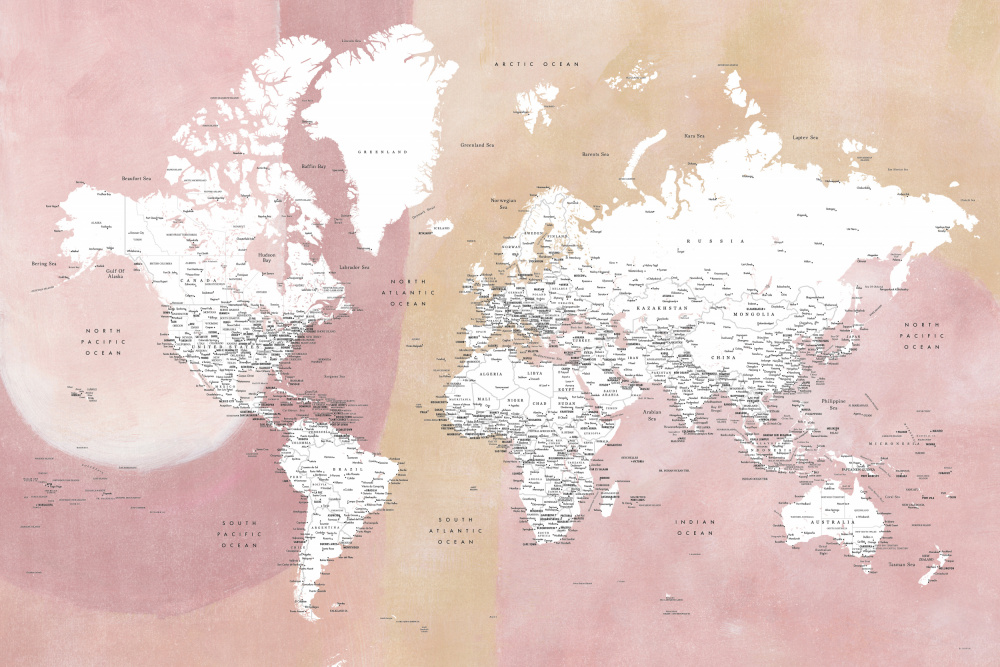 Detailed world map with cities Mizn von Rosana Laiz Blursbyai