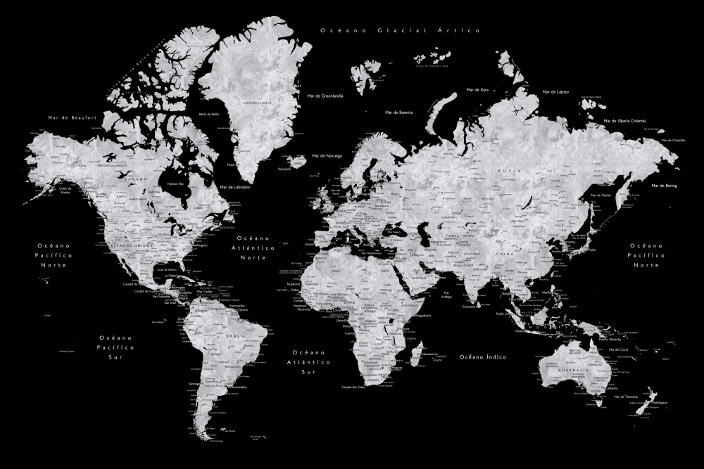 Eban world map in Spanish von Rosana Laiz Blursbyai