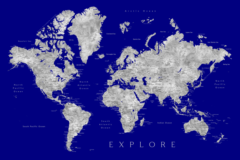 Explore world map with cities, Valrie von Rosana Laiz Blursbyai